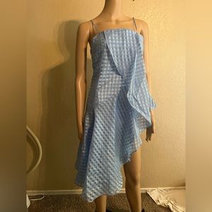 Blue asymmetrical top